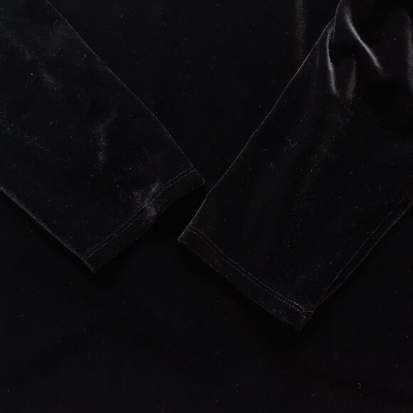 J. Jill Velvet 3/4 Sleeve Round Neck Top in Black Size LP Petite - Picture 7 of 11